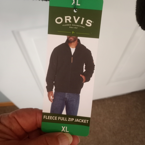 Orvis Black Fleece Full Zip Jacket size xl NWT - Picture 1 of 8